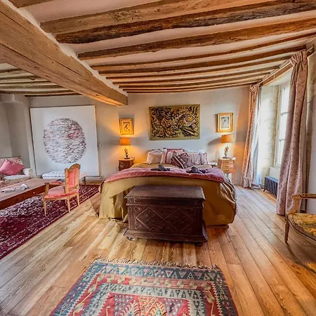 Villa Manoir Xv Et Grange Avec Piscine Chauffee Privee Saint-Ouen-de-la-Cour