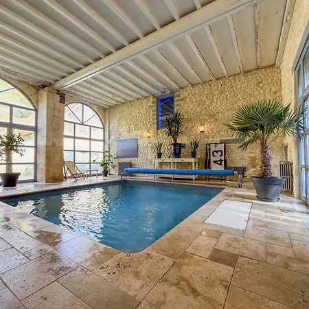 Дом отдыха Manoir Xv Et Grange Avec Piscine Chauffee Privee