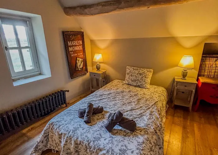 Manoir Xv Et Grange Avec Piscine Chauffée Privée Hébergement de vacances Saint-Ouen-de-la-Cour